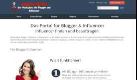 
							         Das Blogger und Influencer Portal. Aufträge erhalten und Geld ...								  
							    