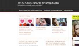 
							         Das Ex zurück erobern Ratgeber Portal - Das Wissensportal zum ...								  
							    