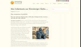 
							         Das Geheimnis am Nürnberger Rathaus | Amazing Discoveries ...								  
							    