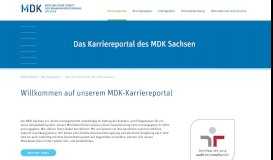 
							         Das Karriereportal des MDK Sachsen - MDK Sachsen - Karriereportal								  
							    