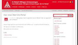 
							         Das neue Über-Uns-Portal - IG Metall Villingen-Schwenningen								  
							    