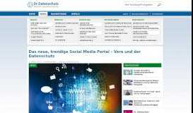 
							         Das neue, trendige Social Media Portal – Vero und der Datenschutz								  
							    