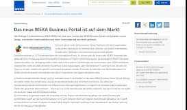 
							         Das neue WEKA Business Portal ist online - WEKA MEDIA - Der ...								  
							    