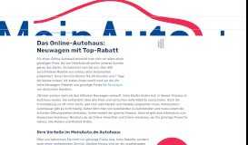 
							         Das Online-Autohaus: Neuwagen mit Top-Rabatt - MeinAuto.de								  
							    