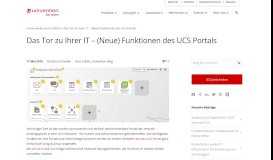 
							         Das Tor zu Ihrer IT – (Neue) Funktionen des UCS Portals Univention								  
							    
