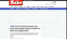 
							         Dash cam owners can now send footage straight to police to catch out ...								  
							    