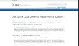 
							         Dashboard FAQ - OCLC								  
							    
