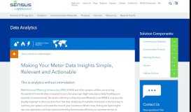 
							         Data Analytics | Sensus Utility Analytics Solutions								  
							    