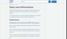 
							         Data and information - NHS Digital								  
							    