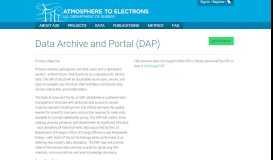 
							         Data Archive and Portal (DAP) - A2e - Department of Energy								  
							    
