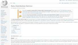 
							         Data Distribution Service - Wikipedia								  
							    