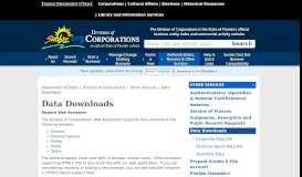 
							         Data Downloads - Division of Corporations - Florida Department of State								  
							    