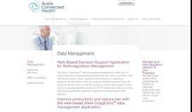 
							         Data Management - Alere Anticoagulation solutions - Healthcare ...								  
							    