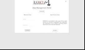 
							         Data Management Portal - RAMCIP								  
							    