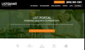 
							         Data Marketing List Portal - ListGIANT								  
							    