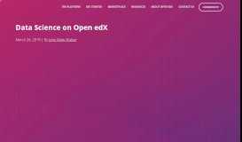 
							         Data Science on Open edX - Open edX								  
							    