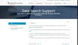 
							         Data Search Support - Online Library | Maastricht University								  
							    