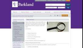 
							         Data services | Parkland Health & Hospital System								  
							    