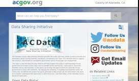 
							         Data Sharing Initiative | Alameda County - ACGOV.org								  
							    