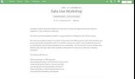 
							         Data Use Workshop - GBIF								  
							    