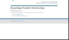 
							         Database search - Knowledge Transfer Partnerships								  
							    