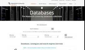 
							         Databases - Online Library | Maastricht University								  
							    