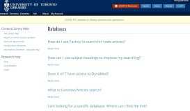 
							         Databases | University of Toronto Libraries								  
							    