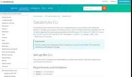 
							         Databricks CLI — Databricks Documentation								  
							    