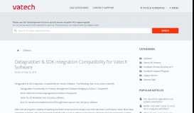 
							         Datagrabber & SDK integration Compatibility for ... - Vatech America								  
							    