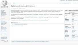 
							         DataLink University College - Wikipedia								  
							    