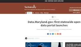 
							         Data.Maryland.gov: first statewide open data portal launches ...								  
							    