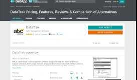 
							         DataTrak Pricing, Features, Reviews & Comparison of Alternatives ...								  
							    