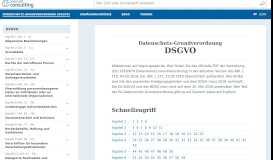 
							         Datenschutz-Grundverordnung (EU-DSGVO) als übersichtliche Website								  
							    