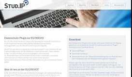 
							         Datenschutz-PlugIn zur EU DSGVO - Stud.IP-Portal								  
							    
