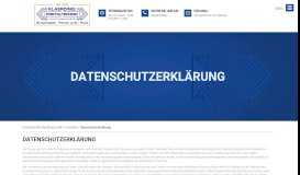
							         Datenschutzerklärung - Portaltechnik Klaerding GmbH								  
							    