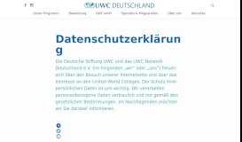 
							         Datenschutzerklärung · UWC Deutschland								  
							    
