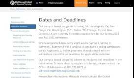
							         Dates and Deadlines - The Chicago School of Professional Psychology								  
							    