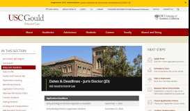 
							         Dates and Deadlines | USC Gould School of Law								  
							    