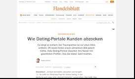 
							         Dating-Portale: Abzocke mit Fake-Profilen - Orange by Handelsblatt								  
							    