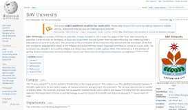 
							         DAV University - Wikipedia								  
							    
