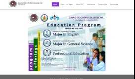 
							         Davao Doctors College, Inc. – We value life								  
							    