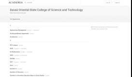 
							         Davao Oriental State College of Science and Technology - Academia ...								  
							    