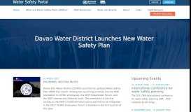 
							         Davao Water District Launches New Water Safety ... - Water Safety Portal								  
							    
