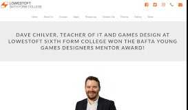 
							         Dave Chilver, Teacher of IT and Games Design at Lowestoft Sixth ...								  
							    