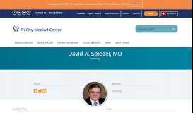 
							         David A. Spiegel, MD | Tri-City Medical Center								  
							    