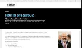 
							         David Denton, QC | Victoria University | Melbourne Australia								  
							    