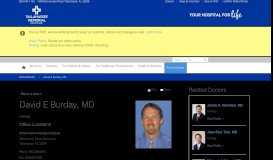 
							         David E Burday, MD | Tallahassee Memorial HealthCare | Tallahassee ...								  
							    