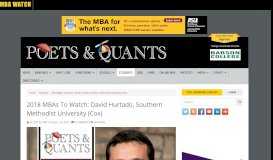 
							         David Hurtado, Southern Methodist University (Cox) - Poets & Quants								  
							    
