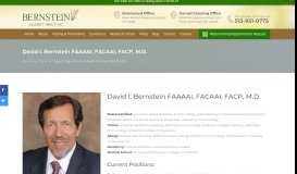 
							         David I. Bernstein - Bernstein Clinic - Bernstein Allergy Group								  
							    