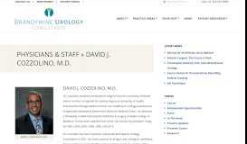 
							         DAVID J. COZZOLINO, M.D. - Brandywine Urology Consultants								  
							    